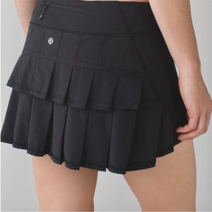 LULULEMON Pace Setter Black Skirt Skort tennis golf size 10